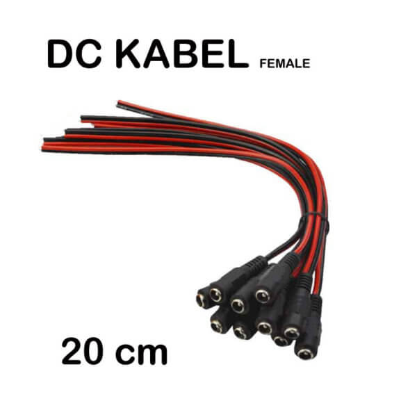 DC POWER PIGTAIL CABLE WIRE, 12V 5A FEMALE CONNECTORS - Led Eindhoven