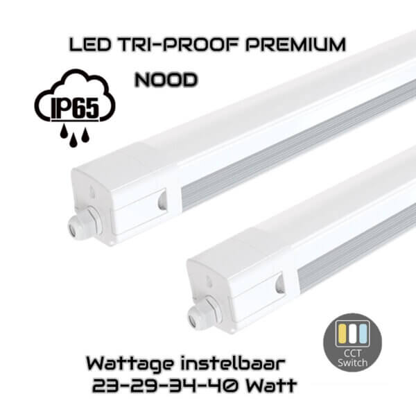 LED TRI-PROOF | LYNN | MET NOOD | 34-42-52-62W | 150CM CCT SWITCH