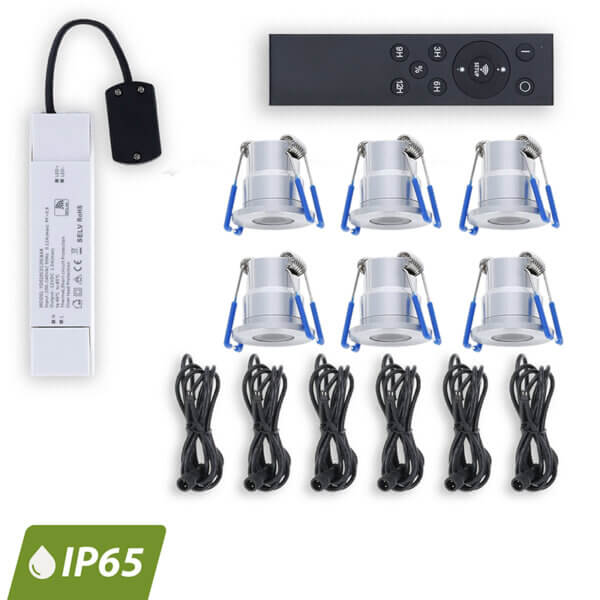 INBOUWSPOTS TOLOS | SET 6 STUKS | MET AFSTANDBEDIENING