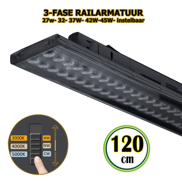 KANTELBAAR trackrail-120cm-wit-armatuu