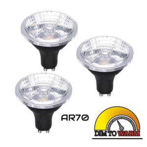 LED AR70 | GU10 | SPOT | 45° | 6W | ZWART | DIM-to WARM