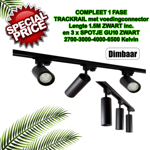 AANBIEDING COMPLETE SET-1 FASE RAIL MET 3 SPOTS