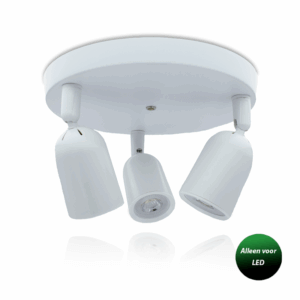 PLAFONDARMATUUR LEDTRACO met 3X GU10 wit