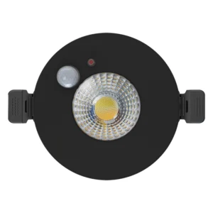 LED INBOUWSPOT 6W-DIM ZWART-CCT IP65-MET SENSOR