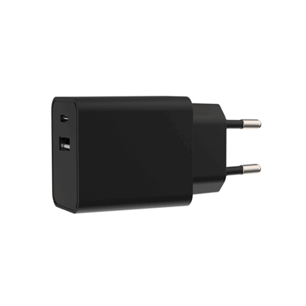 USB-A + USB-C OPLADER | ZWART | 5V | 3A