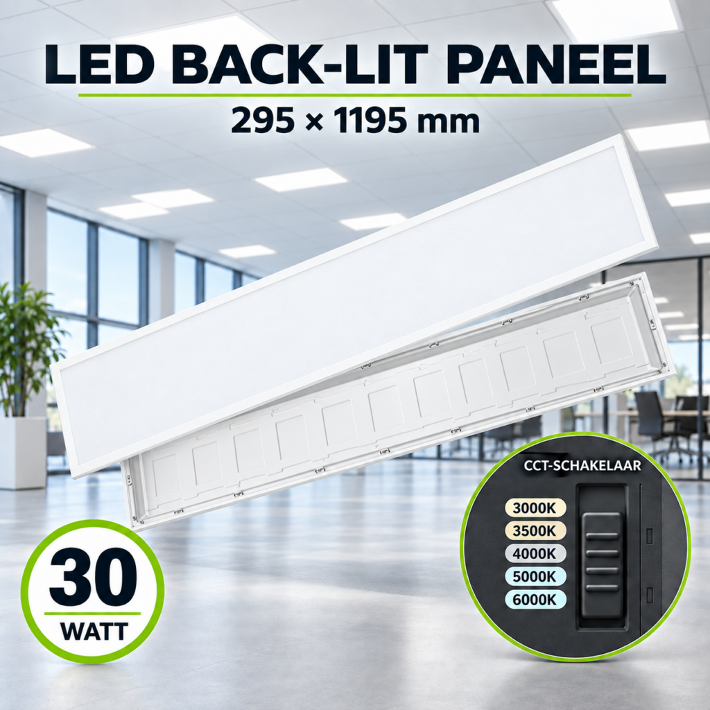 led Paneel 295x1195mm cct