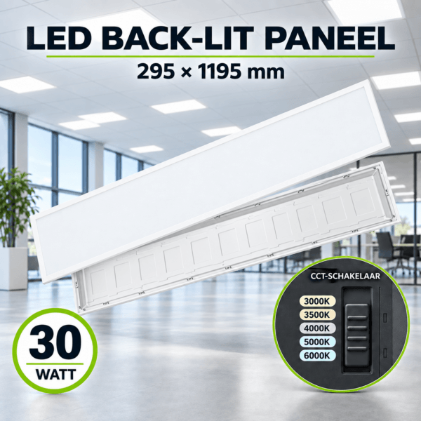 led Paneel 295x1195mm cct